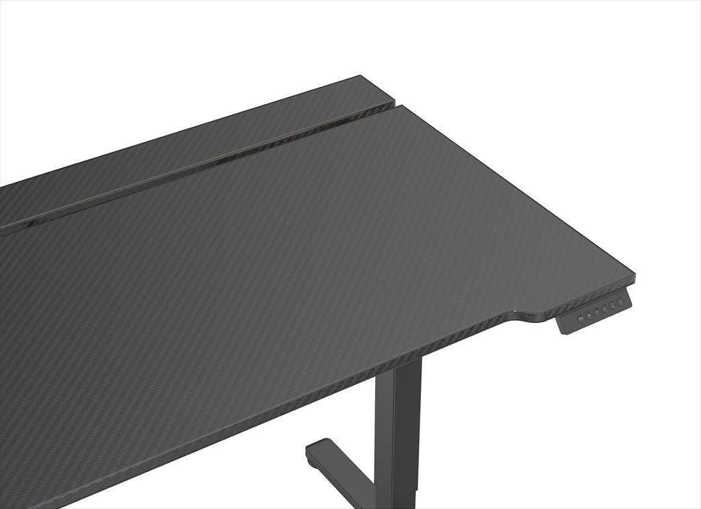GAMING DESK RGB EG105 w/height adjustment, cup and headphones holder, up to 70kg, Black - Image 3