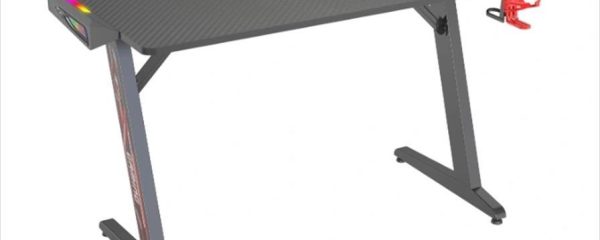 GAMING DESK RGB EG106 w/mousepad,  cup and headphones holder, up to 80kg, BlackGAMING DESK RGB EG106 w/height adjustment, w/mousepad,  cup and headphones holder, up to 80kg, Black