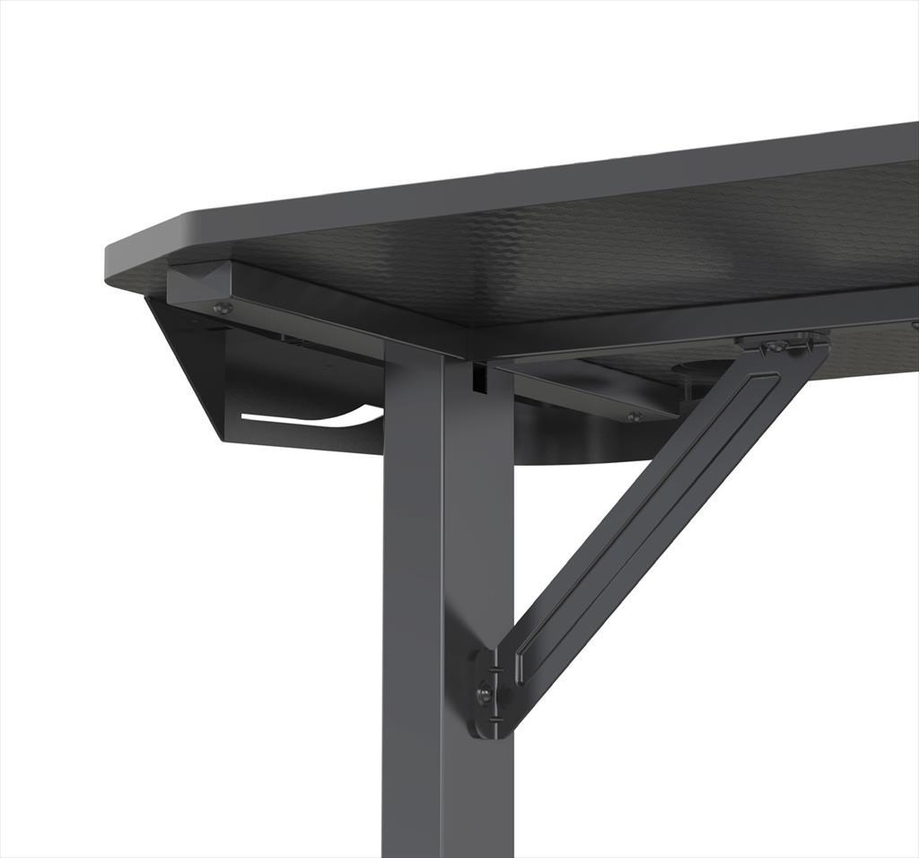 GAMING DESK RGB EG106 w/mousepad,  cup and headphones holder, up to 80kg, BlackGAMING DESK RGB EG106 w/height adjustment, w/mousepad,  cup and headphones holder, up to 80kg, Black - Image 4