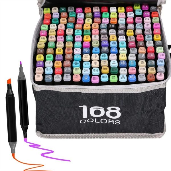 ALCOHOL MARKER SET EXTRALINK (168 colors) DUAL TIP