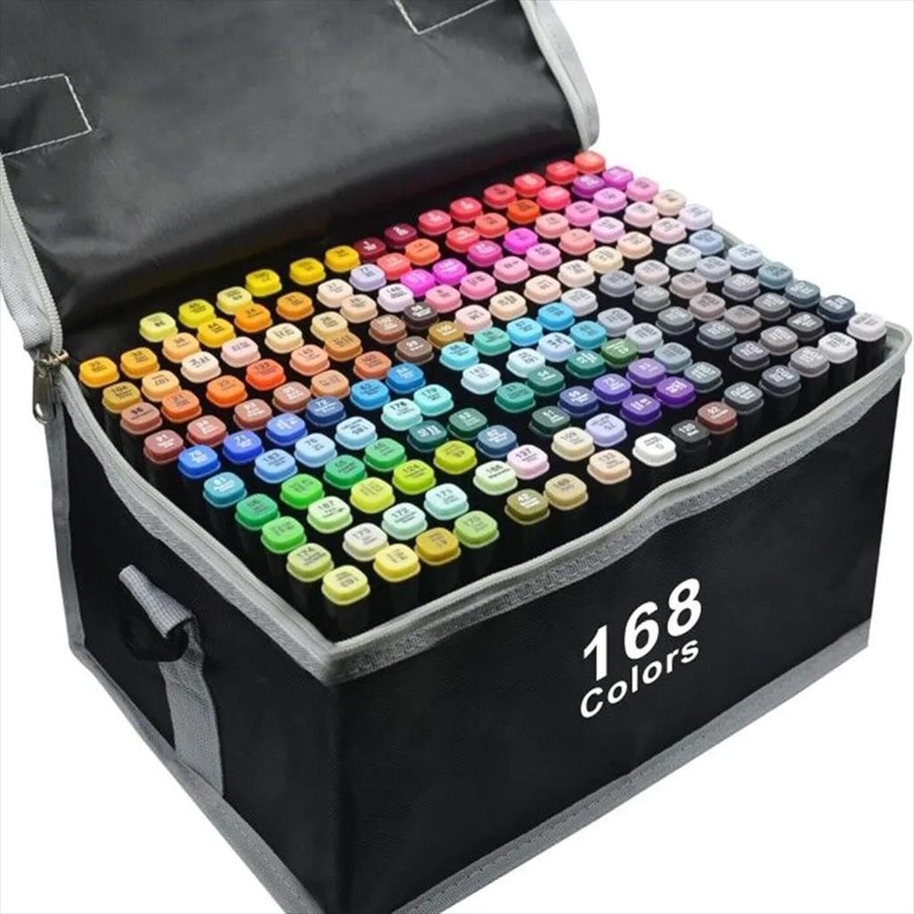 ALCOHOL MARKER SET EXTRALINK (168 colors) DUAL TIP - Image 2