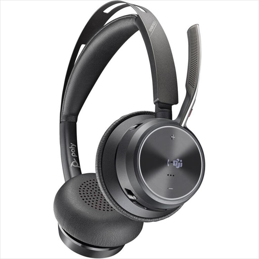 HEADPHONES POLY Voyager Focus 2 USB-A/C w/microphone, w/charging stand, 9T9J6AA#AC3 ,Bluetooth - Image 2