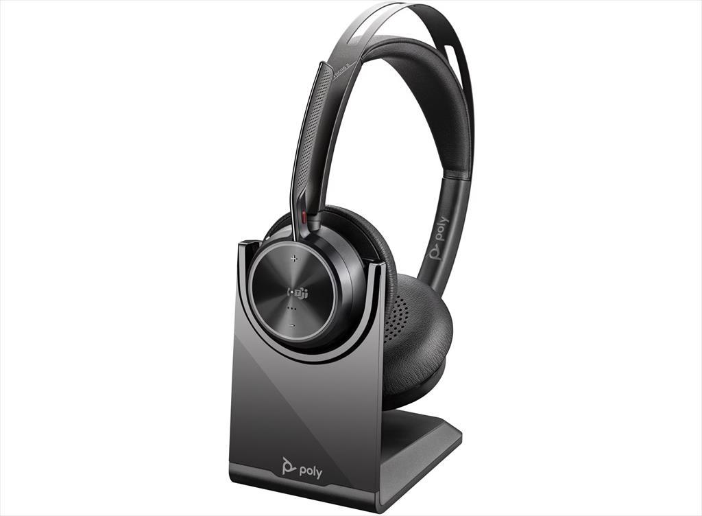 HEADPHONES POLY Voyager Focus 2 USB-A/C w/microphone, w/charging stand, 9T9J6AA#AC3 ,Bluetooth - Image 4
