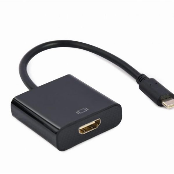 CONVERTOR TYPE-C TO HDMI 4K 60Hz Black, CABLEXPERT, A-CM-HDMIF-04