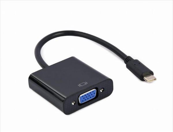 Convertor type-c to vga cablexpert, black, a-cm-vgaf-01