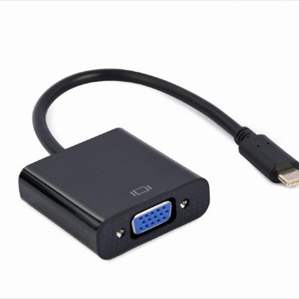 CONVERTOR TYPE-C TO VGA CABLEXPERT, Black, A-CM-VGAF-01