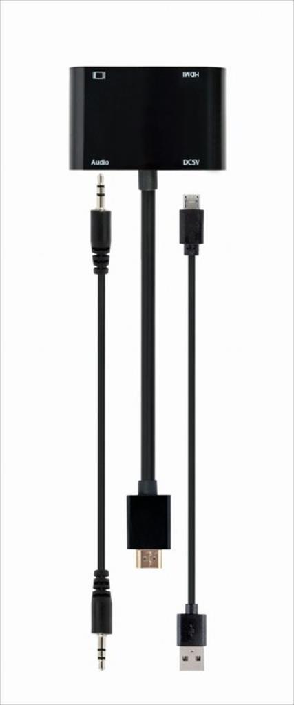 CONVERTOR HDMI (M) TO VGA (F) + HDMI (M) & audio CABLEXPERT Black, A-HDMIM-HDMIFVGAF-01 - Image 4