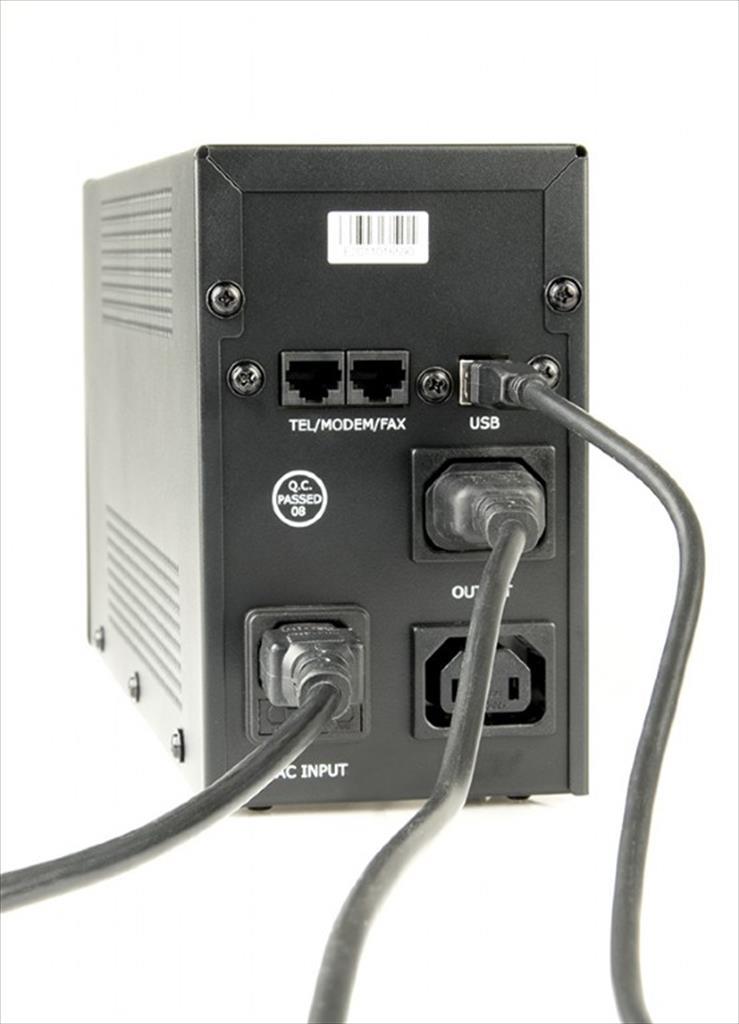 UPS 650VA/390W GEMBIRD, w/ AVR, 2x C14 plugs, UPS-PC-652A - Image 4