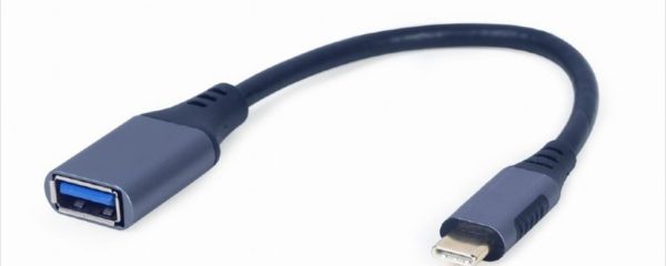 CABLES USB 3.0 OTG Female to Type-C male 15cm, CABLEXPERT Grey, A-USB3C-OTGAF-01