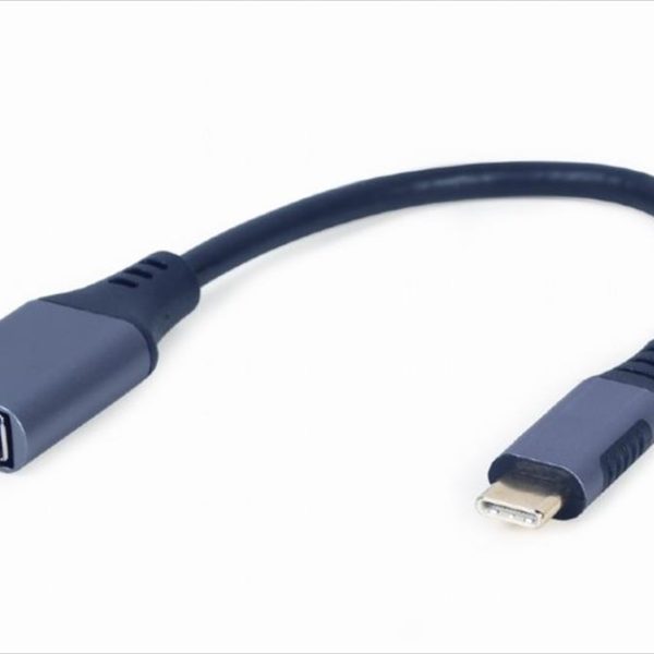 CABLES USB 3.0 OTG Female to Type-C male 15cm, CABLEXPERT Grey, A-USB3C-OTGAF-01
