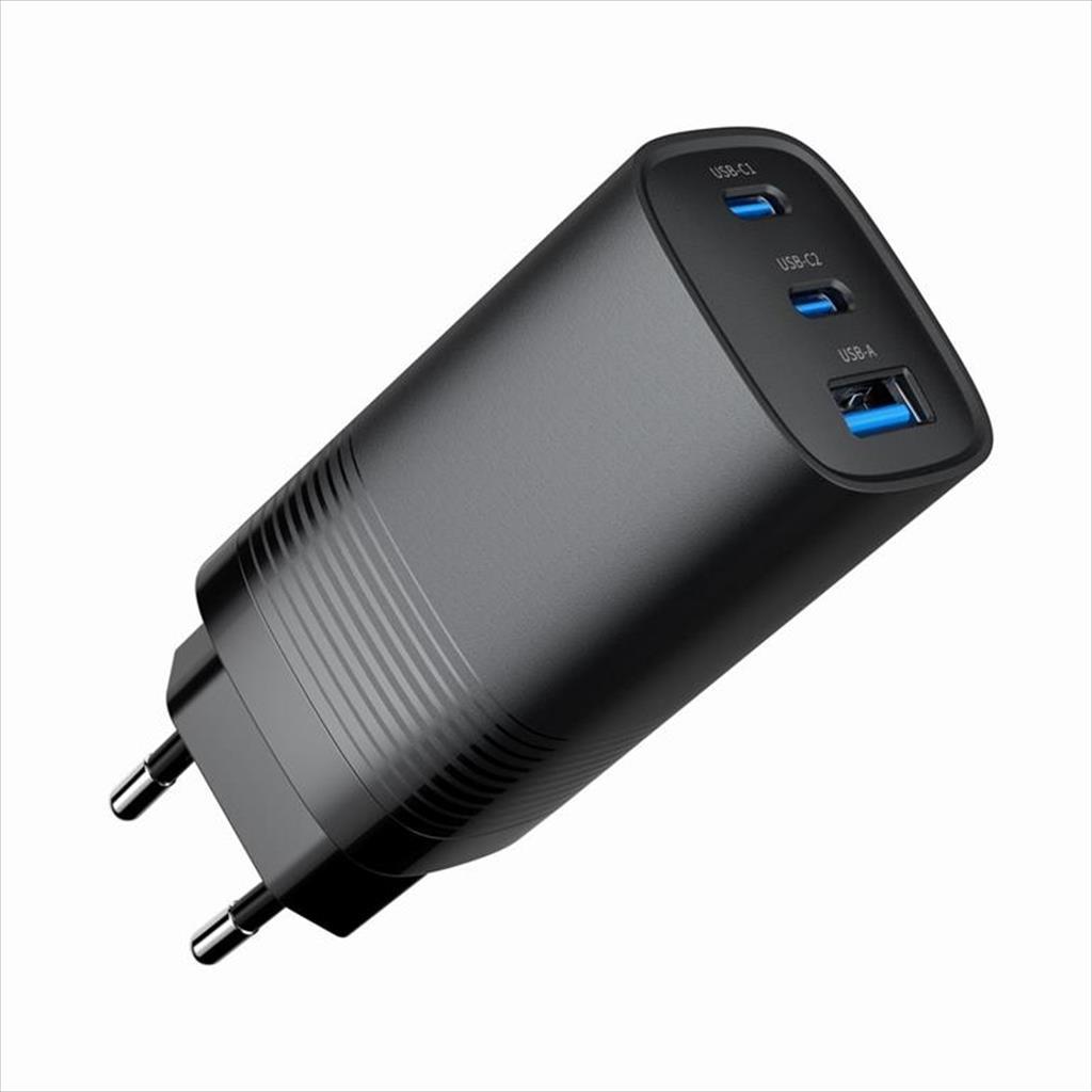 PHONE CHARGER GEMBIRD 3-PORT (USB-A/2xUSB-C) 67W, TA-UC-PDQC65-01-BK - Image 4
