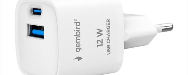 PHONE CHARGER GEMBIRD 2-PORT (USB-A/USB-C) 20W, TA-UC-PDQC20-W-01