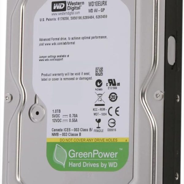 HDD 3,5" 1TB WD GREEN AV-GP IntelliPower 64MB SATAIII WD10EURX/1