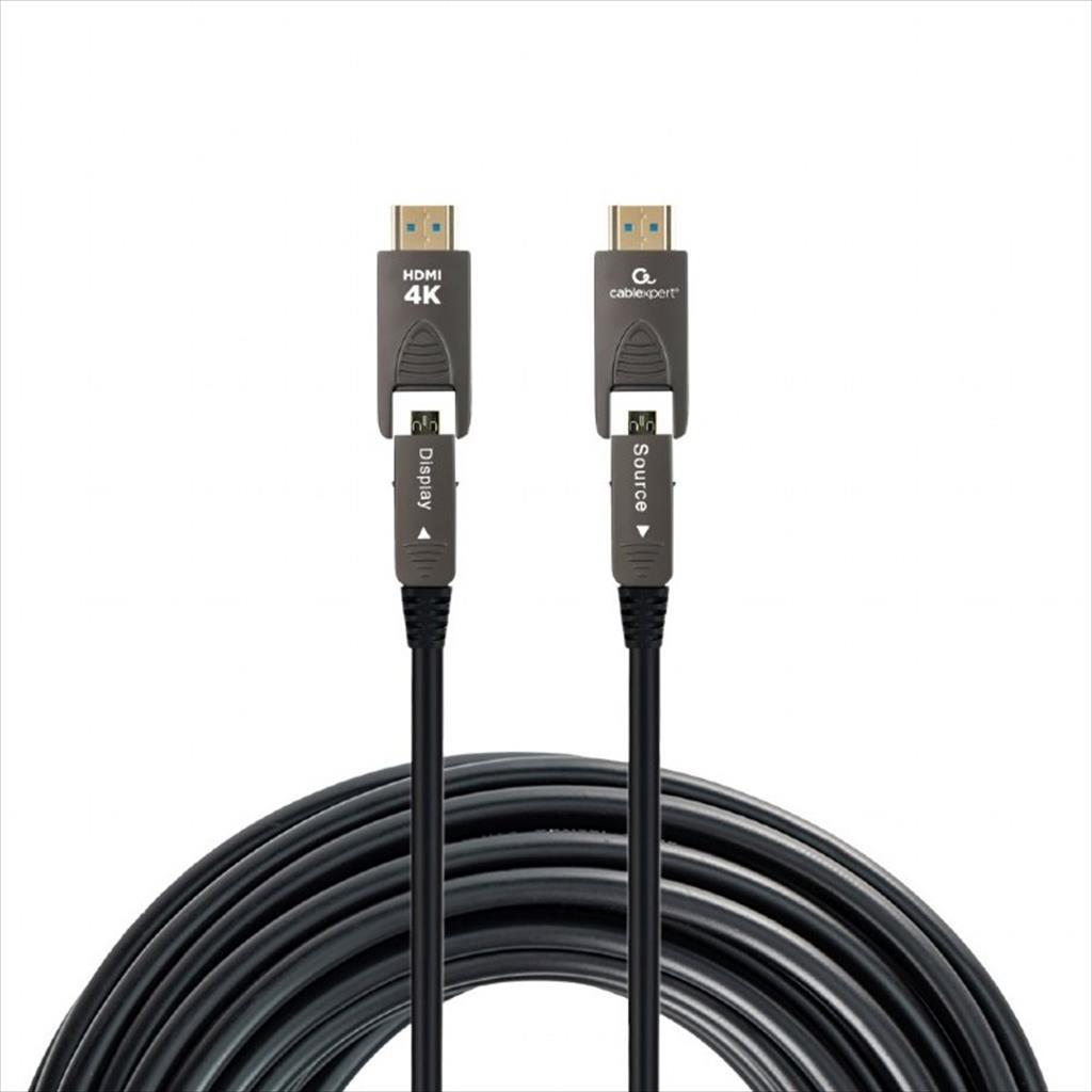 CABLES MONITOR HDMI Active Optical (AOC) 4K (60Hz) with Ethernet CABLEXPERT ARMORED SERIES M-M 10M, CCAP-HDMIDD-AOC-10M - Image 2