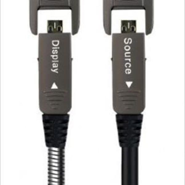 CABLES MONITOR HDMI Active Optical (AOC) 4K (60Hz) with Ethernet CABLEXPERT ARMORED SERIES M-M 20M, CCAP-HDMIDD-AOC-20M