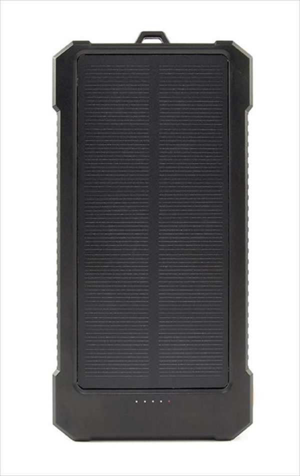 Power bank gembird 10000mah, solar, input (type-c) /output( 2x usb-a, 1 x type-c), black, pb10-solar-1