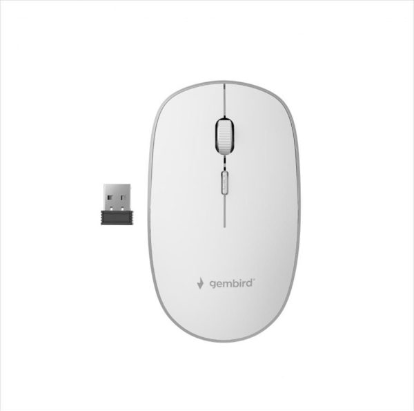 Mouse wireless usb gembird, nano receiver, white, musw-4b-01-w