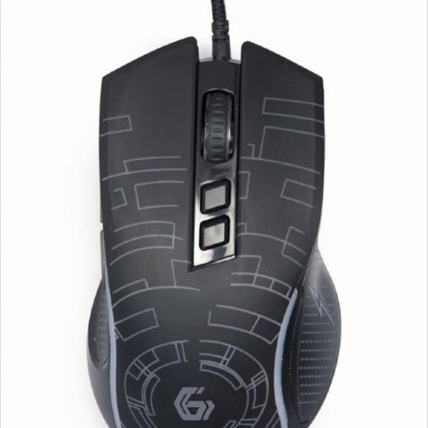 MOUSE WIRED GEMBIRD, Gaming Mouse, USB, RGB ambient light, 3600DPI, Black, MUSG-RGB-01