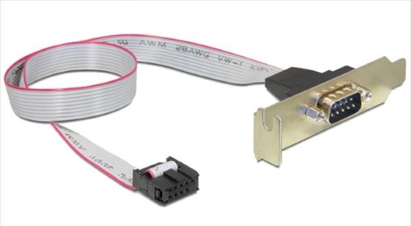 Convertor com port header/bracket 40cm, low profile, cablexpert, cc-db9ml-01