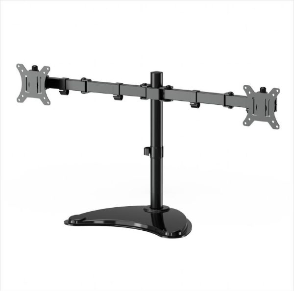 Monitor stand gembird, 2 monitor, 13"-32", vesa 100/75mm, tilt, swivel, rotation, 8kg, ms-d2st-02
