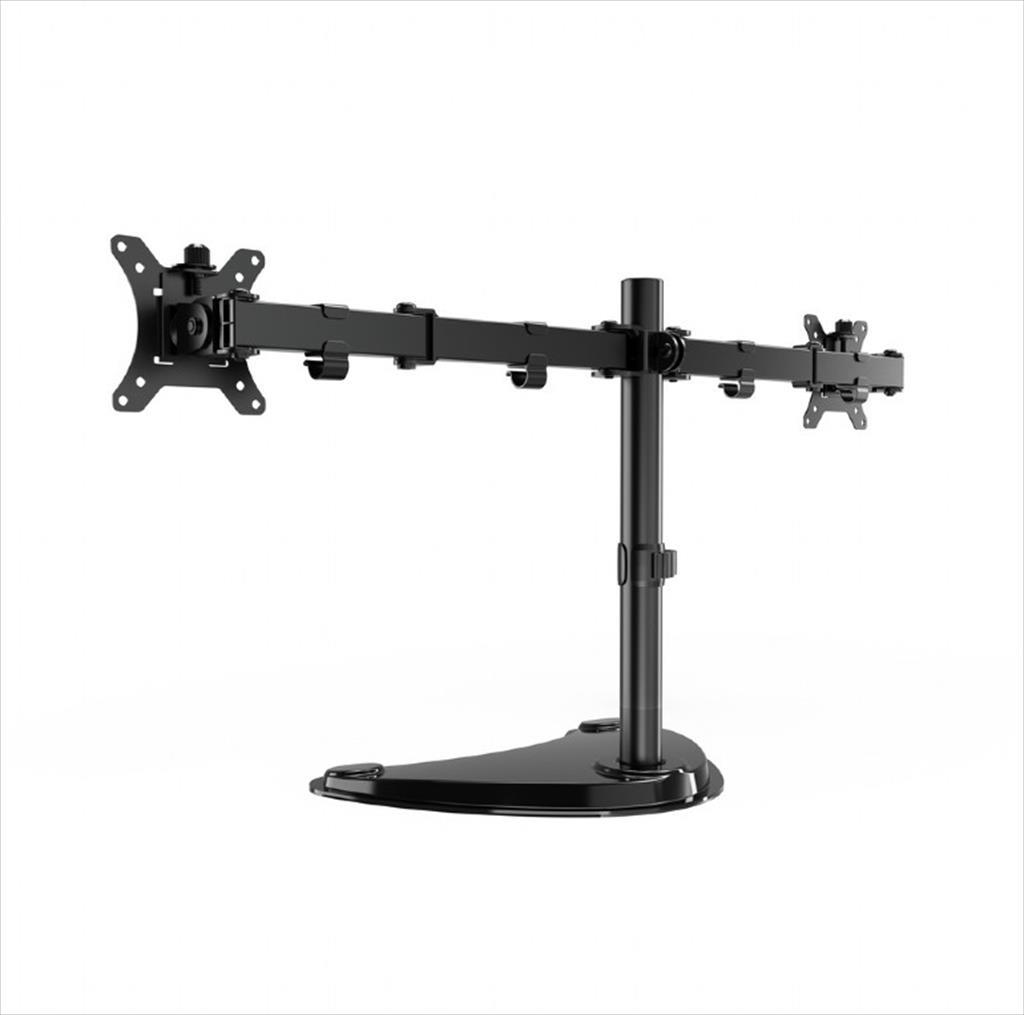MONITOR STAND GEMBIRD, 2 MONITOR, 13"-32", VESA 100/75mm, Tilt, Swivel, Rotation, 8kg, MS-D2ST-02 - Image 2