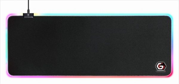 Mousepad gembird with led light effect, black l 300x800x4mm, mp-gameled-l