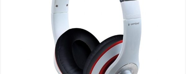 HEADPHONES GEMBIRD w/microphone 1x3.5mm White/Black, MHS-03-WTRDBK