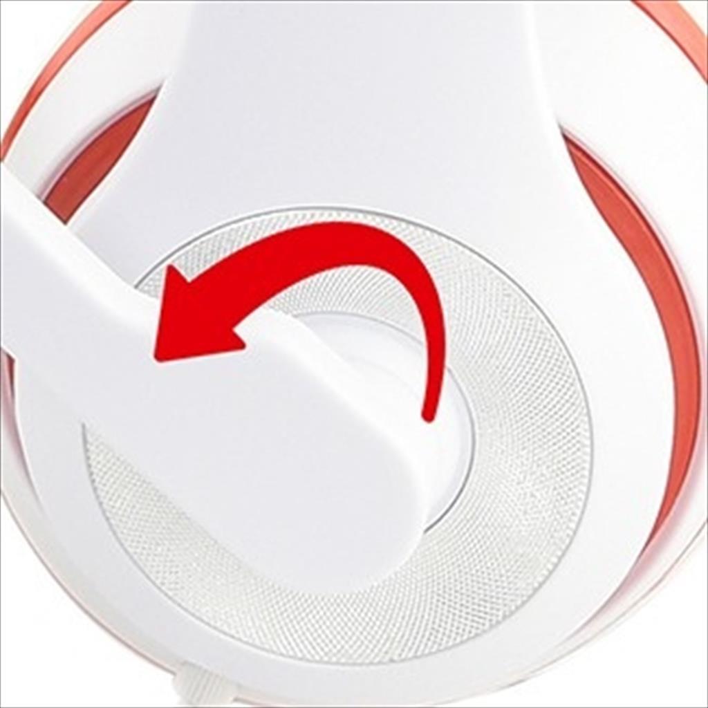 HEADPHONES GEMBIRD w/microphone 1x3.5mm White, MHS-03-WTRD - Image 3