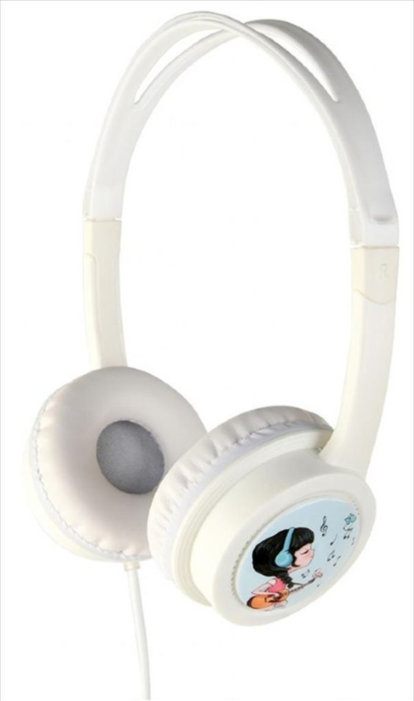 Headphones gembird kids white, w/microphone 1x3.5mm jack, mhp-jr-w
