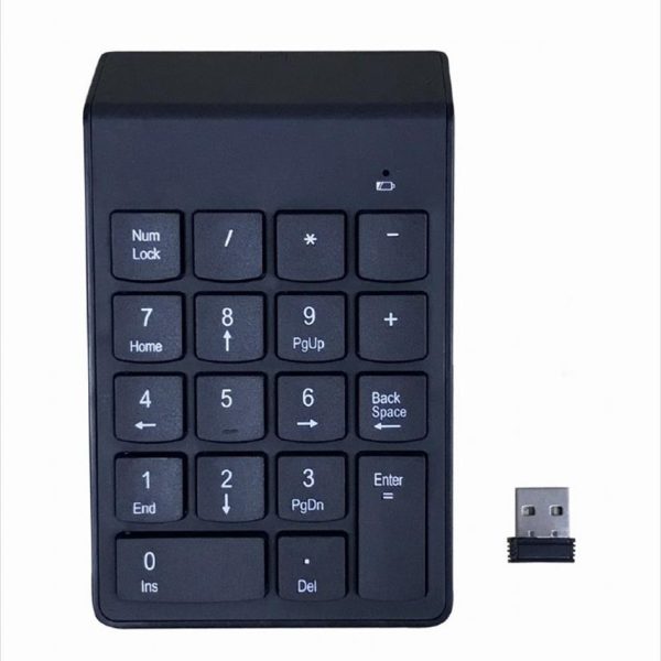 KEYPAD WIRELESS GEMBIRD w/18 BUTTONS BLACK, KPD-W-02