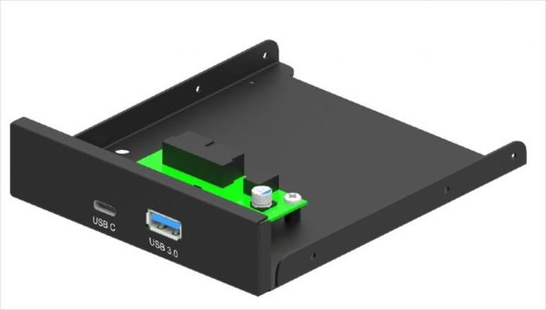 Case mount 3,5" gembird  2x usb3.1, (type-a + type-c), fdi3-u3c-01