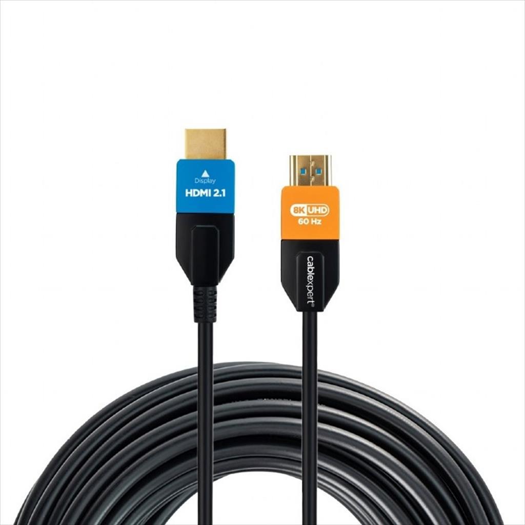CABLES MONITOR HDMI Active Optical (AOC) 8K (60Hz) with Ethernet, CABLEXPERT AOC SERIES M-M 20M, CC-HDMI8K-AOC-20M - Image 2