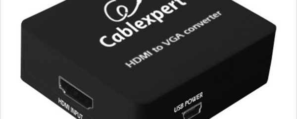 CONVERTOR HDMI (F) TO VGA (F) w/USB power Black, CABLEXPERT, DSC-HDMI-VGA-001