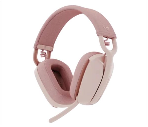 Headphones wireless logitech zone vibe 100 rose, lightweight bluetooth w/microphone 981-001224