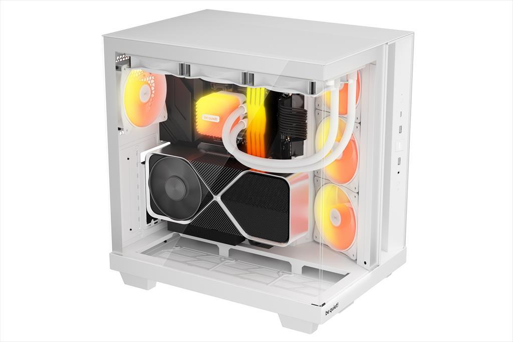 CASE BE QUIET! ATX Mid-Tower Light Base 500 LX, w/2x Tempered glass, 3x Light Wings LX Reverse 120mm ARGB, 1x Light Wings LX 120mm ARGB, White , BGW86 - Image 3