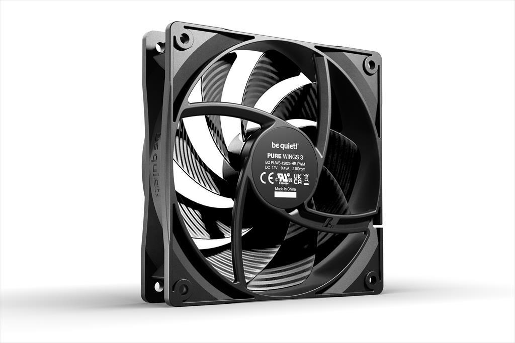COOLERS CASE FAN 120mm BE QUIET! PURE WINGS 3 PWM HS 2100rpm, 3-Pack, Black, BL140 - Image 2