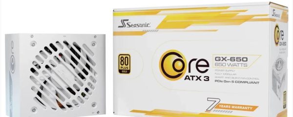 PSU 650W SEASONIC CORE GX-650-V2 ATX3.1 w/PCIE 5.1 80+ GOLD , Fully Modular, White, 1C265GWRT3A12X