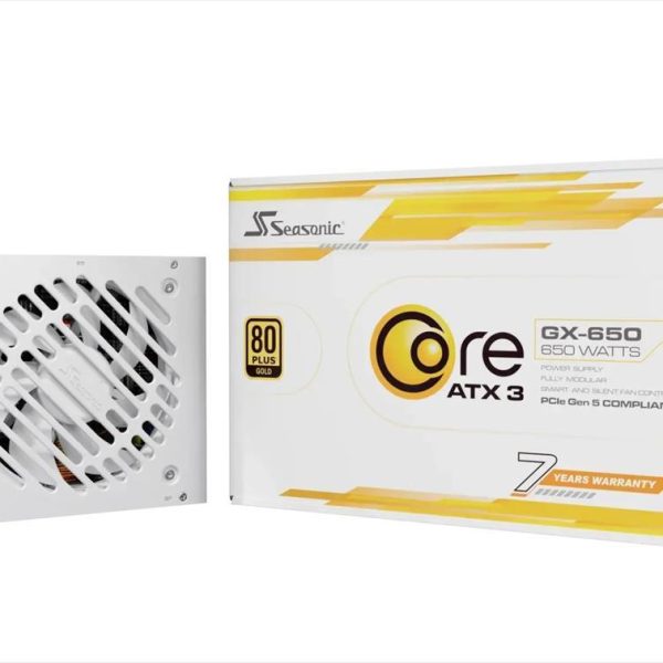 PSU 650W SEASONIC CORE GX-650-V2 ATX3.1 w/PCIE 5.1 80+ GOLD , Fully Modular, White, 1C265GWRT3A12X