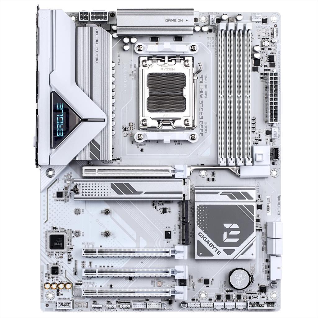 MB AM5 B850 EAGLE WIFI7 ICE GIGABYTE 4xDDR5 8200Mhz (O.C), DP, HDMI, PCI-Ex16 5.0, PCI-Ex8 4.0, PCI-Ex4 4.0, 3xM.2, 4xSATA3, Wi-Fi 7, BT 5.4 - Image 2