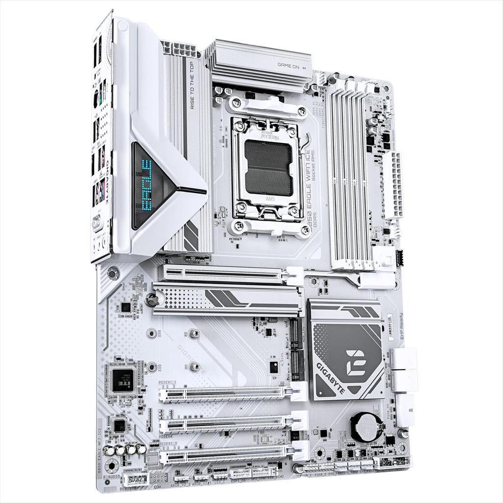 MB AM5 B850 EAGLE WIFI7 ICE GIGABYTE 4xDDR5 8200Mhz (O.C), DP, HDMI, PCI-Ex16 5.0, PCI-Ex8 4.0, PCI-Ex4 4.0, 3xM.2, 4xSATA3, Wi-Fi 7, BT 5.4 - Image 3