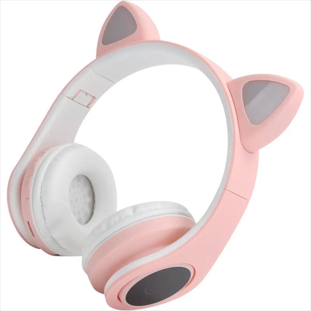 HEADPHONES WIRED EXTRALINK KIDS CAT-EAR PRO, PINK, FOLDABLE, RGB - Image 5