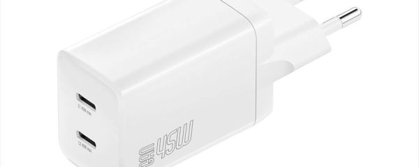 PHONE CHARGER 4SMARTS GaN PDPlug 2x Type-C 45W (no cable included), White, 540400