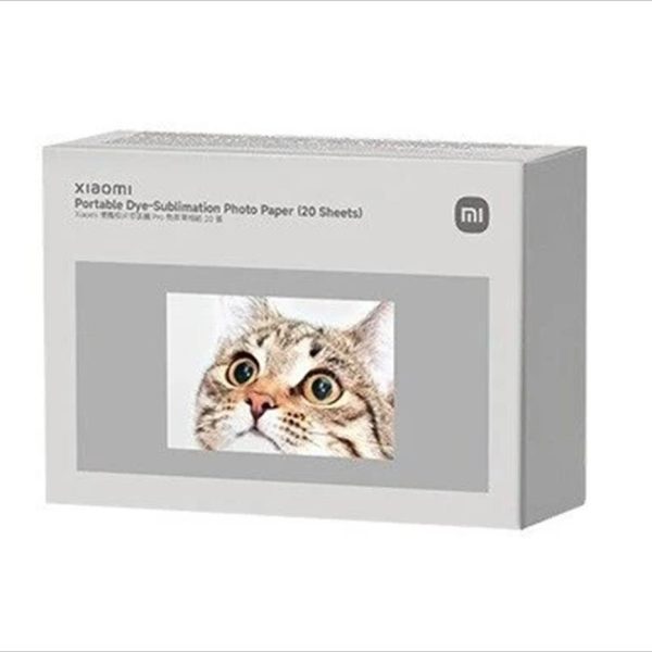 PHOTO PAPER DYE-SUBLIMATION FOR PRINTER PORTABLE PRO XIAOMI MI 2x3inch (50x76mm), 10 sheets x2, x2 INK cartridge (for 20 photos)