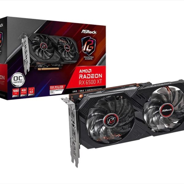 VGA ASROCK RX 6500 XT PHANTOM GAMING D OC 4GB GDDR6, HDMI, DP, 90-GA3DZZ-00UANF