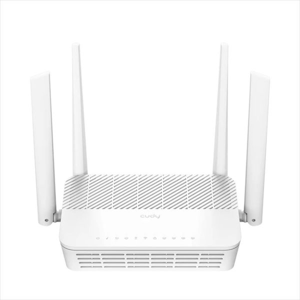 NET ROUTER WIRELESS DUAL BAND Wi-Fi 6 AX3000 CUDY GP3000V, xPON, w/4 antennas, w/4 Gigabit ports((1× LAN/WAN convertible, 3× LAN ports)