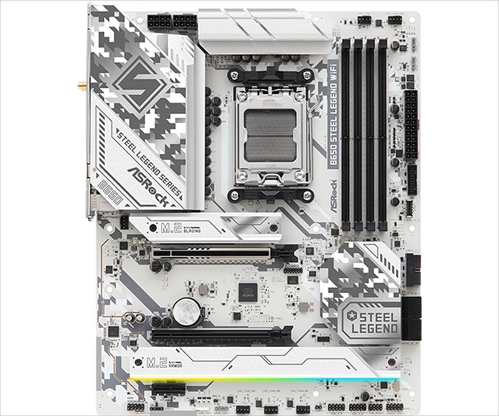 MB AM5 B650 STEEL LEGEND ASROCK 4xDDR5 7200Mhz (O.C), HDMI, DP, PCI-Ex16 5.0, 1xPCI-Ex16 3.0, M.2 PCIe 5.0, 2xM.2 4.0, 4xSATAIII, Wi-Fi 6E, BT - Image 3