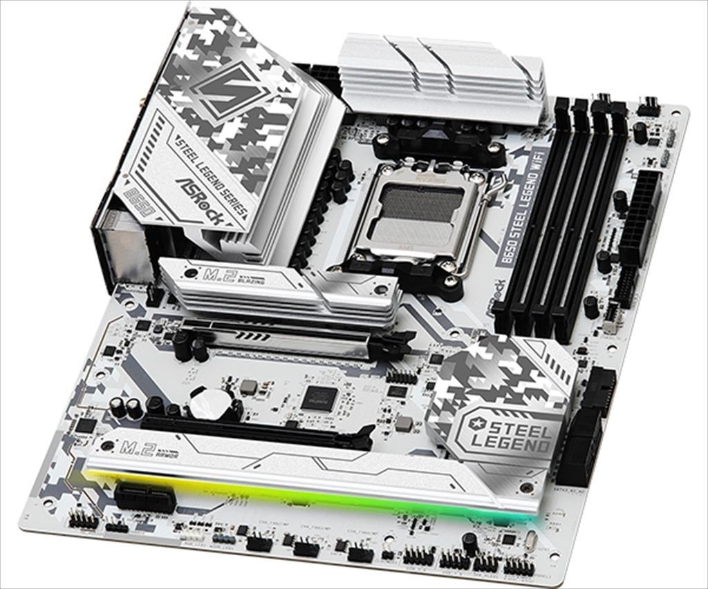 MB AM5 B650 STEEL LEGEND ASROCK 4xDDR5 7200Mhz (O.C), HDMI, DP, PCI-Ex16 5.0, 1xPCI-Ex16 3.0, M.2 PCIe 5.0, 2xM.2 4.0, 4xSATAIII, Wi-Fi 6E, BT - Image 4