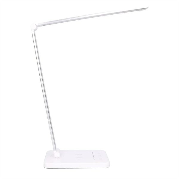 LED LIGHT EXTRALINK SMART LIFE DESK LAMP (5 light profiles) w/wireless charger WHITE