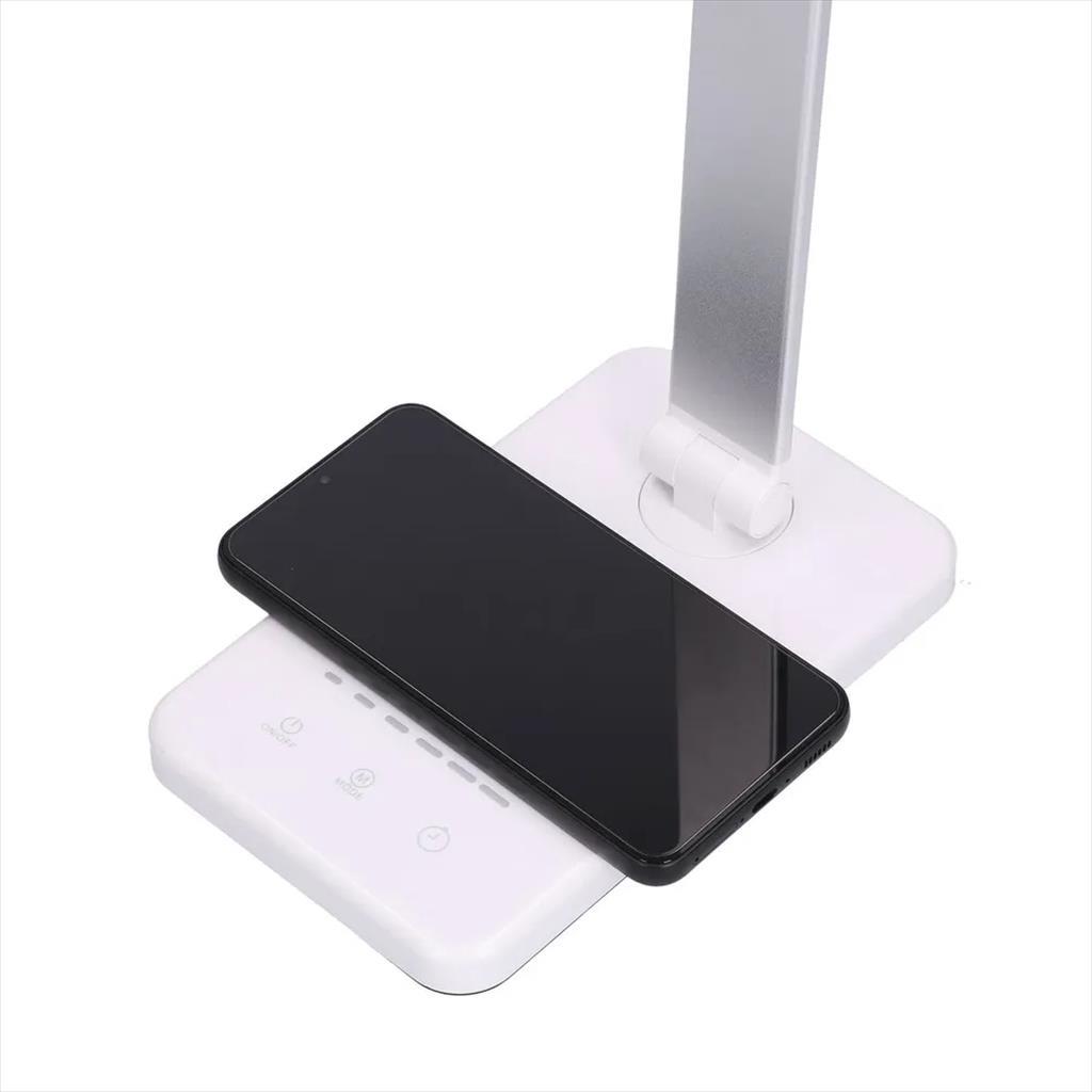 LED LIGHT EXTRALINK SMART LIFE DESK LAMP (5 light profiles) w/wireless charger WHITE - Image 5