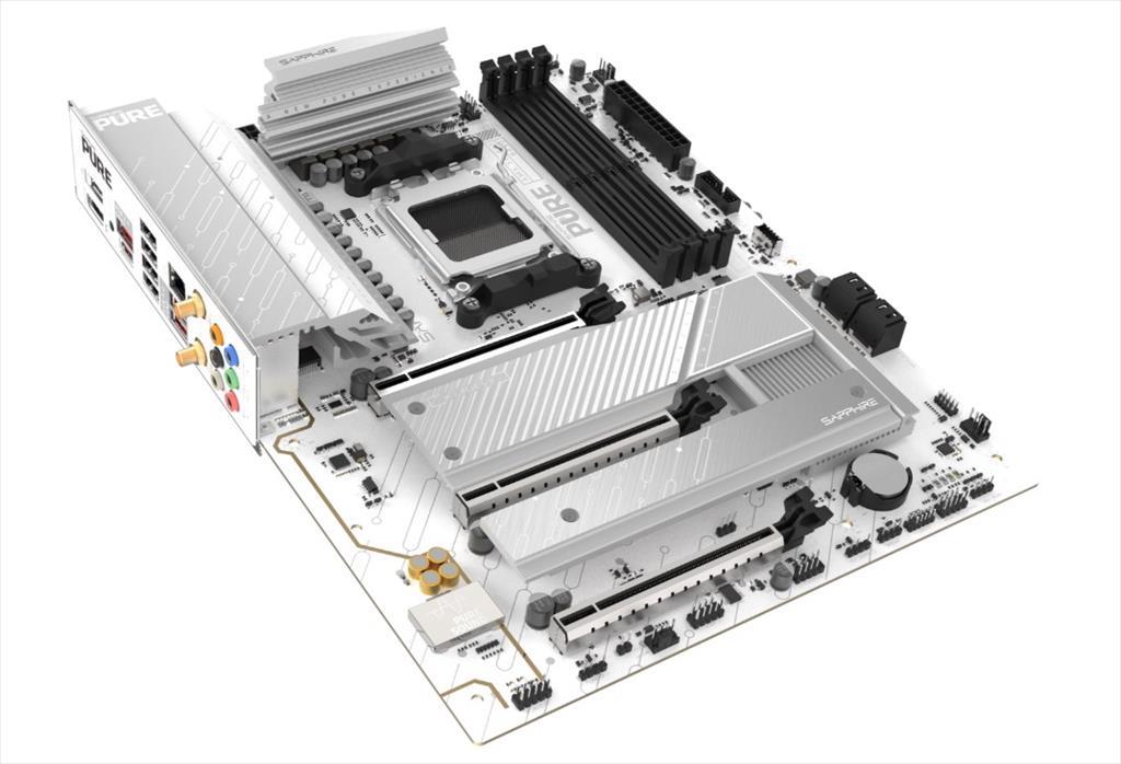 MB AM5 B850A PURE WHITE WIFI7 SAPPHIRE 4xDDR5 8000Mhz (O.C), DP, HDMI, PCI-Ex16 5.0, PCI-Ex4 4.0, PCI-Ex2 4.0, 3xM.2, 4xSATA3, 2.5GbE, Wi-Fi 7, BT 5.4, 52123-11-40G - Image 5